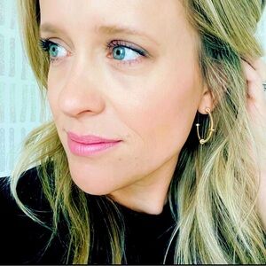 18Karat Gold Plated Stud Hoops